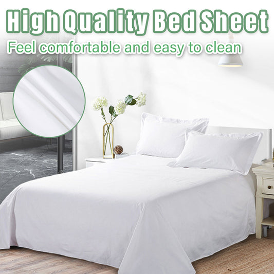 Hotel Quality White Bed Sheets Soft Microfiber Bedding for Home or Motel