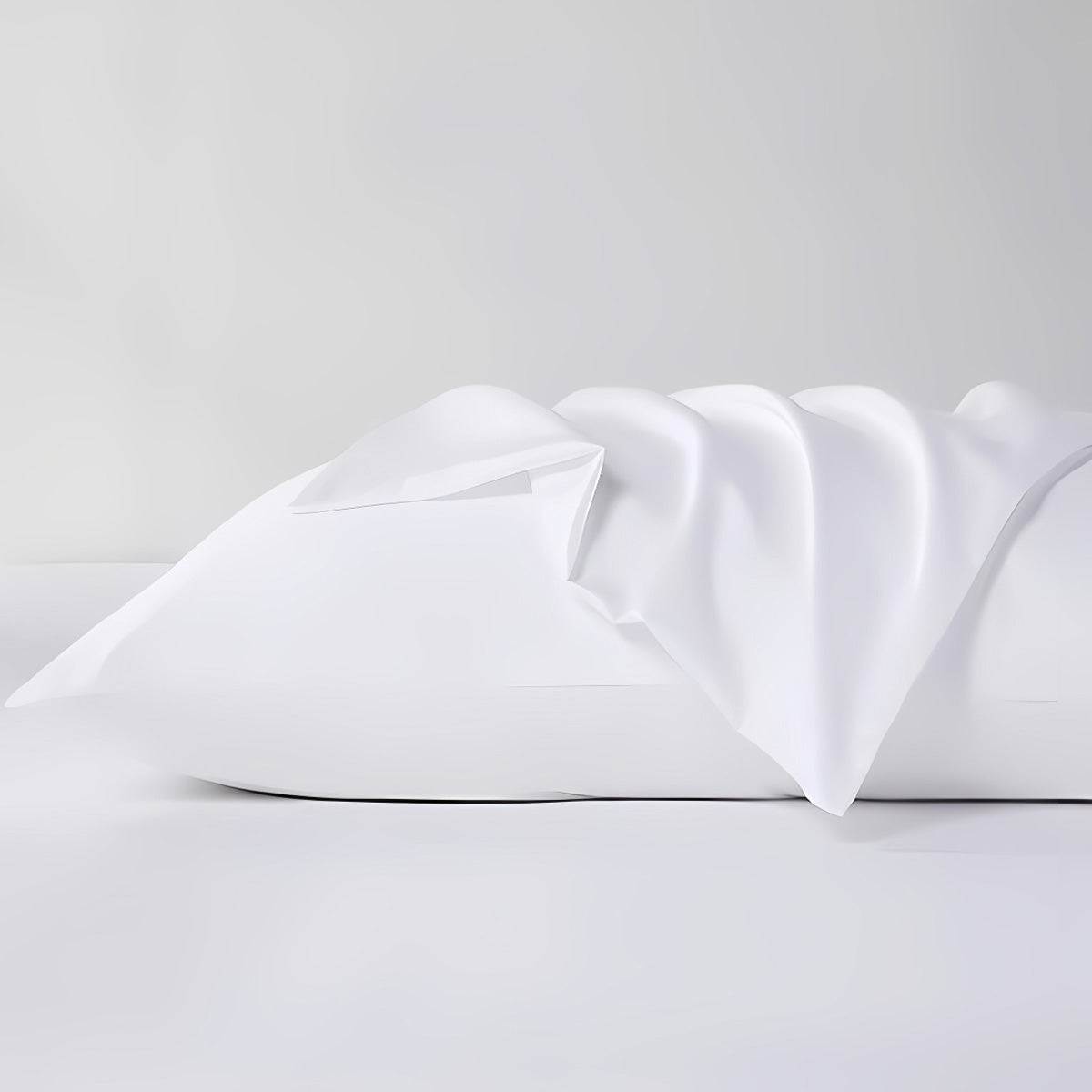 White Pillowcase 80x50cm Soft Polyester for Hotel Rooms
