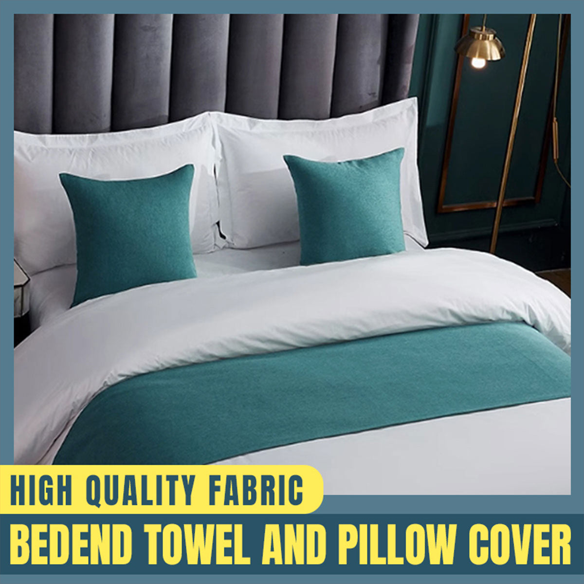 Luxury Hotel Bedding Set Bed End Towel Pillow Cover for Bedroom and Hotels