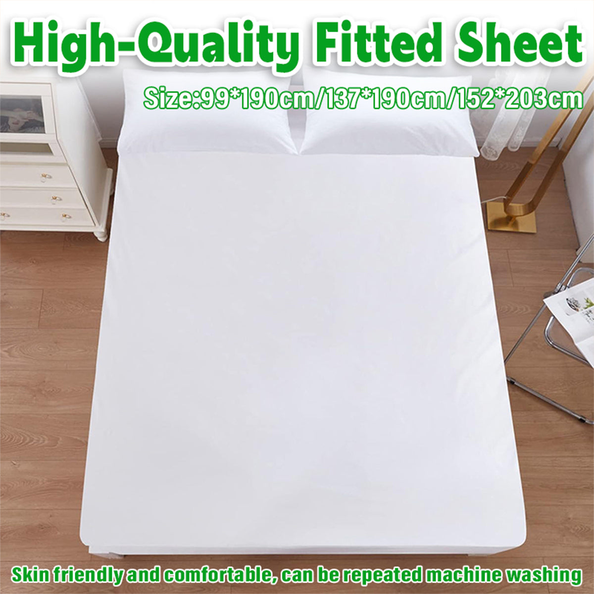 Waterproof Fitted Mattress Protector Bed Cover Sheet