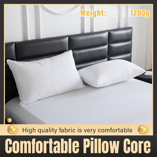 Hotel Quality White Cotton Pillow Core Insert Pair
