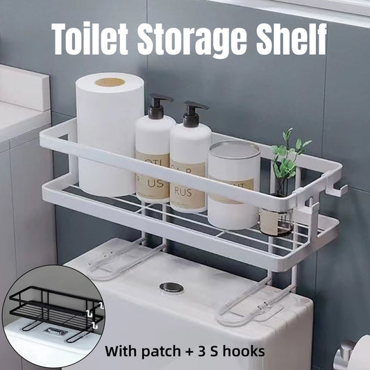 Wall Mounted Steel Bathroom Storage Rack Over The Toilet
