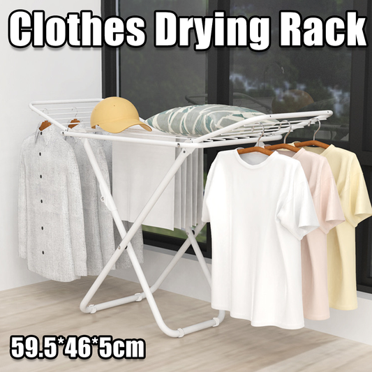Floor Standing Clothes Drying Rack Foldable Indoor Garment Drying Rack for Laundry