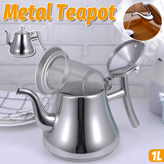 Thickened Stainless Steel Teapot Kettle With Strainer for Hotel Service