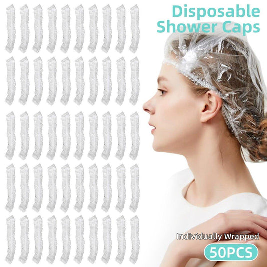 50PCS Individually Wrapped Disposable Shower Caps Pack