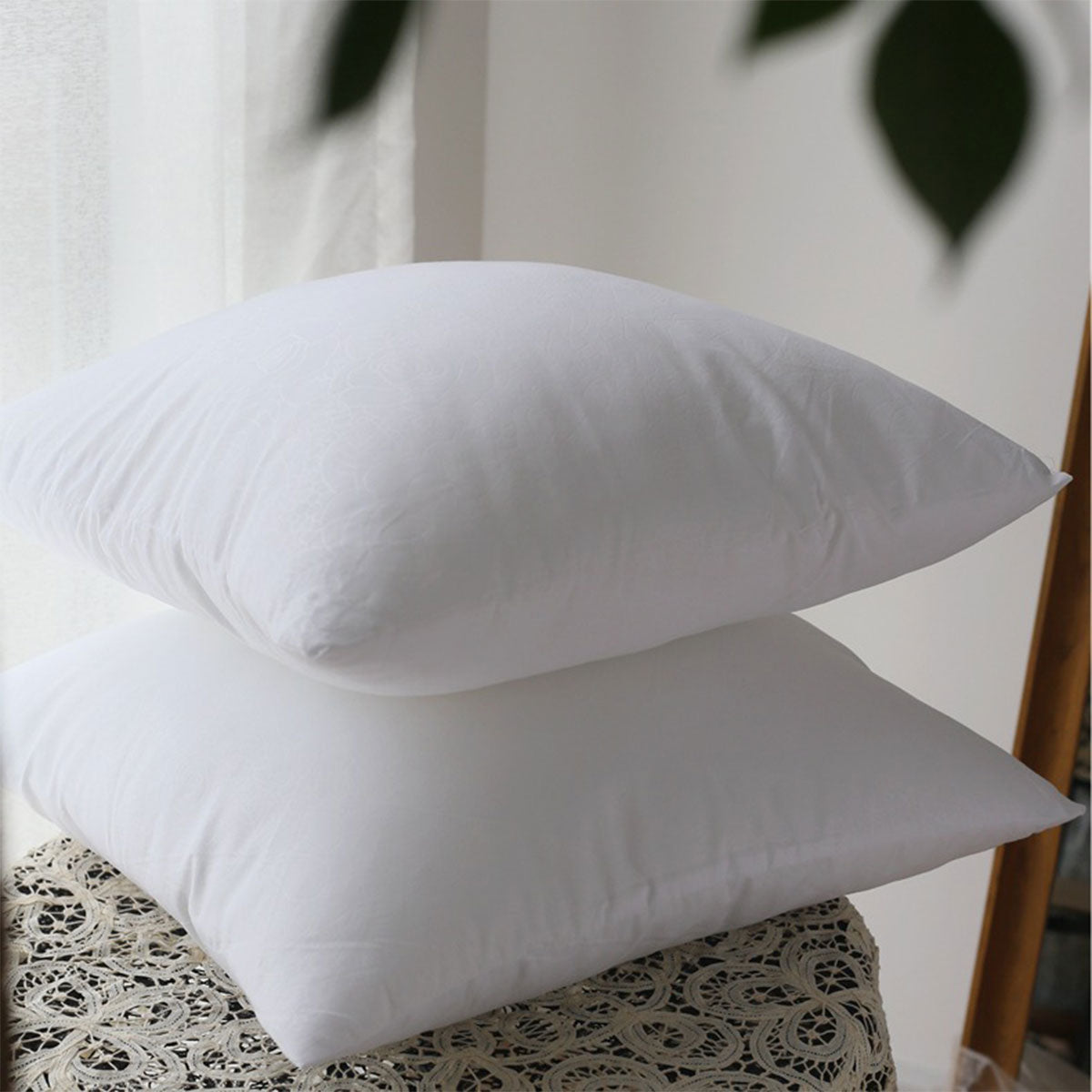 White Cotton Pillow Core with Anti Feather Sanding Cloth