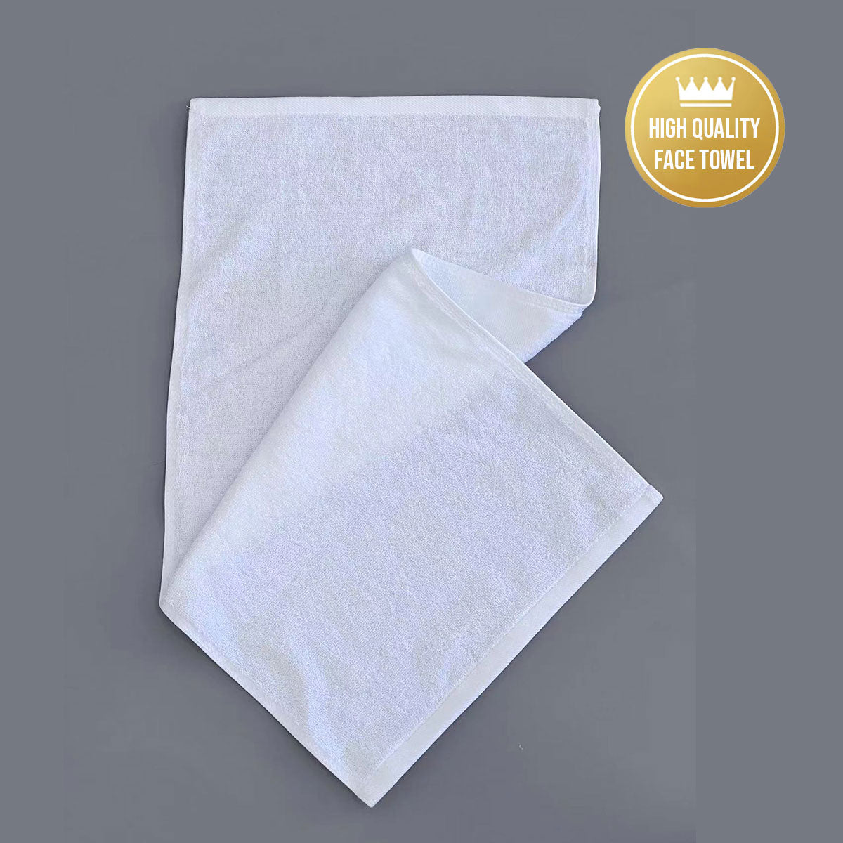 6pcs White Cotton Absorbent Bath Towels for Hotel & Home Use