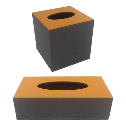 Leather Tissue Box Holder Organiser for Hotel Rooms and Offices