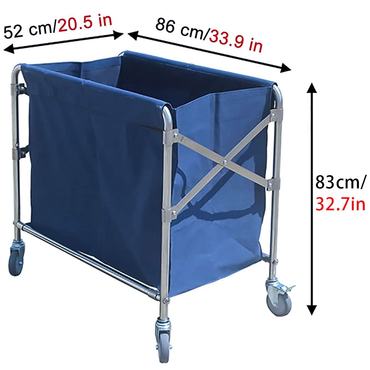 Folding Linen Trolley with Hand Push Design for Easy Storage and Sorting