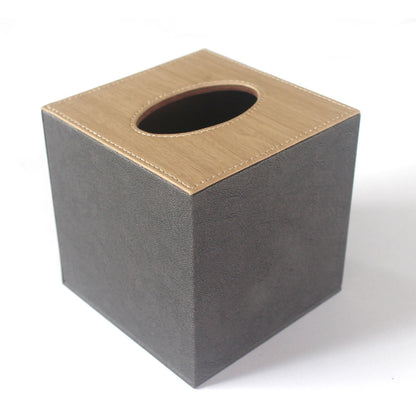 Leather Tissue Box Holder Organiser for Hotel Rooms and Offices