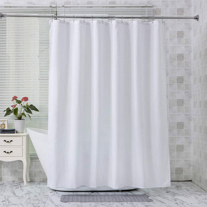 Waterproof Polyester Shower Curtain Liner Bathroom White Home Use