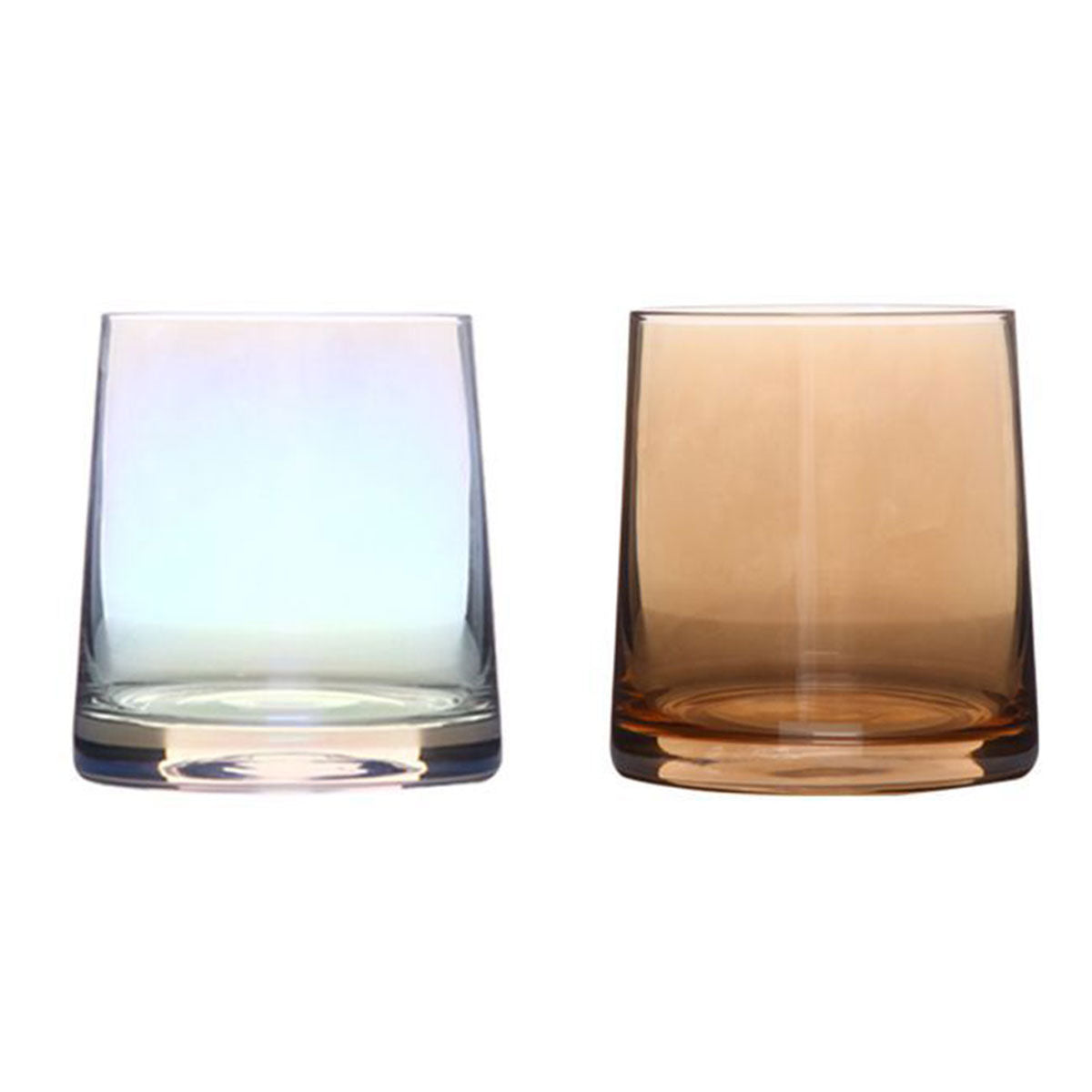 2Pcs Hotel Household Glass Toothwash Cups Set