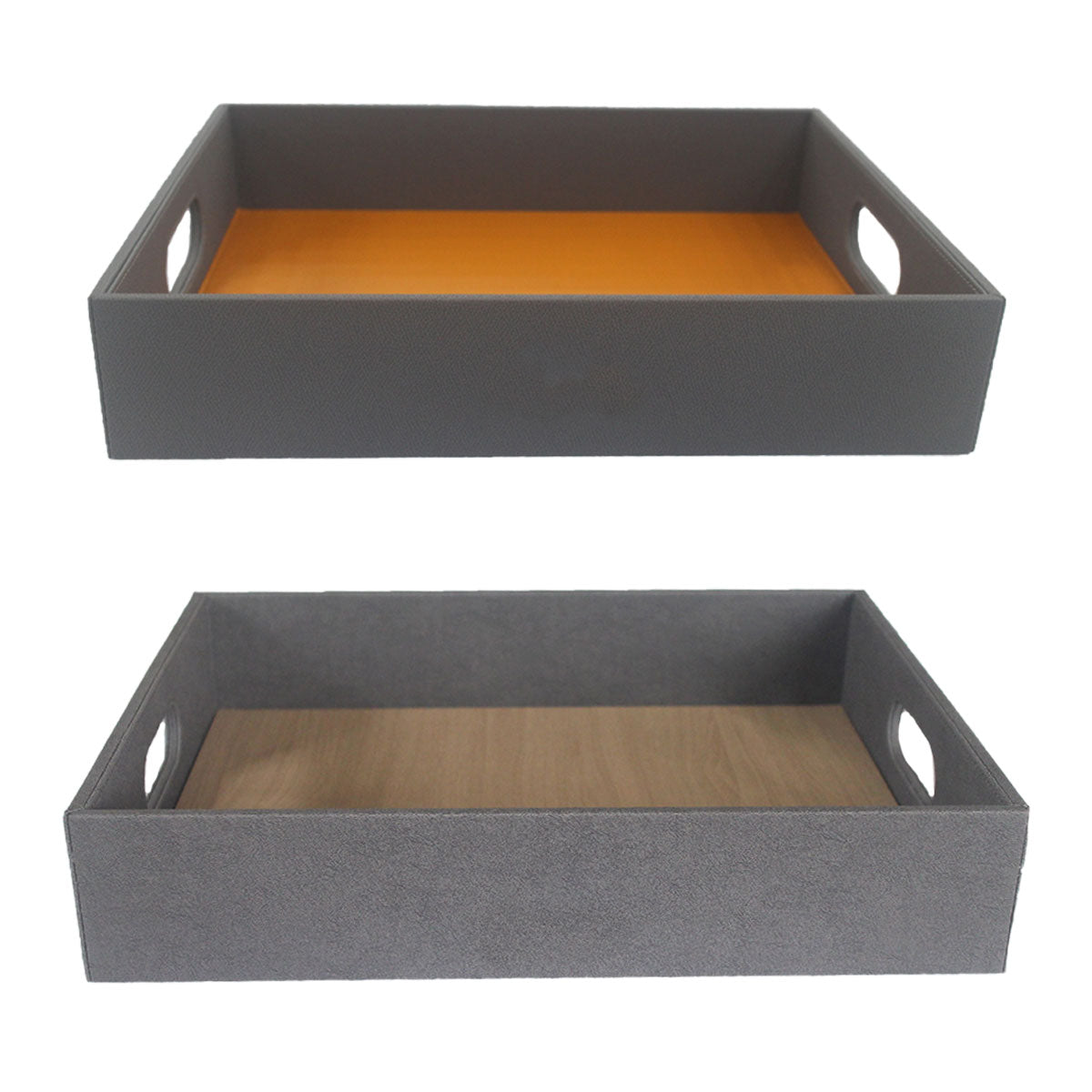 Hotel Shoe Basket Tray Faux Leather Organiser for Guest Room