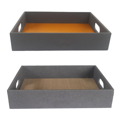Hotel Shoe Basket Tray Faux Leather Organiser for Guest Room