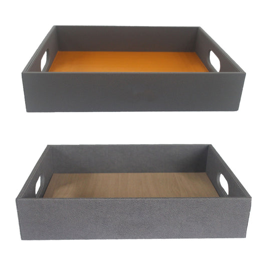 Hotel Shoe Basket Tray Faux Leather Organiser for Guest Room