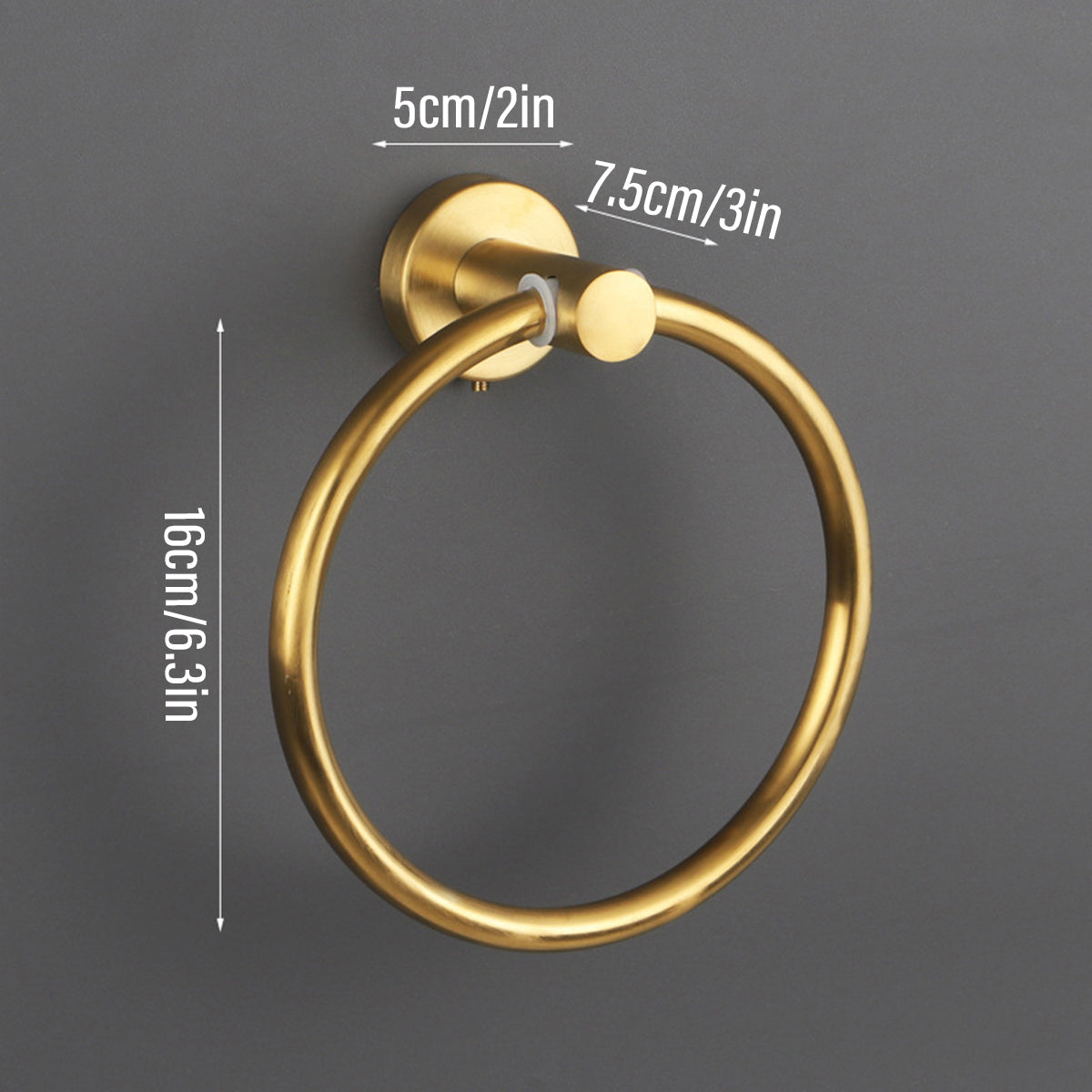 Wall Mounted Bathroom Towel Ring 180 Degree Swivel