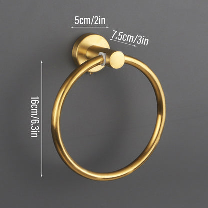 Wall Mounted Bathroom Towel Ring 180 Degree Swivel