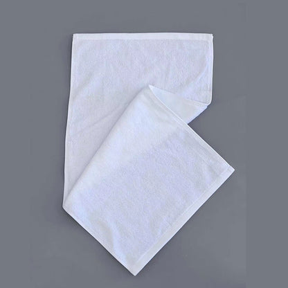 6pcs White Cotton Absorbent Bath Towels for Hotel & Home Use