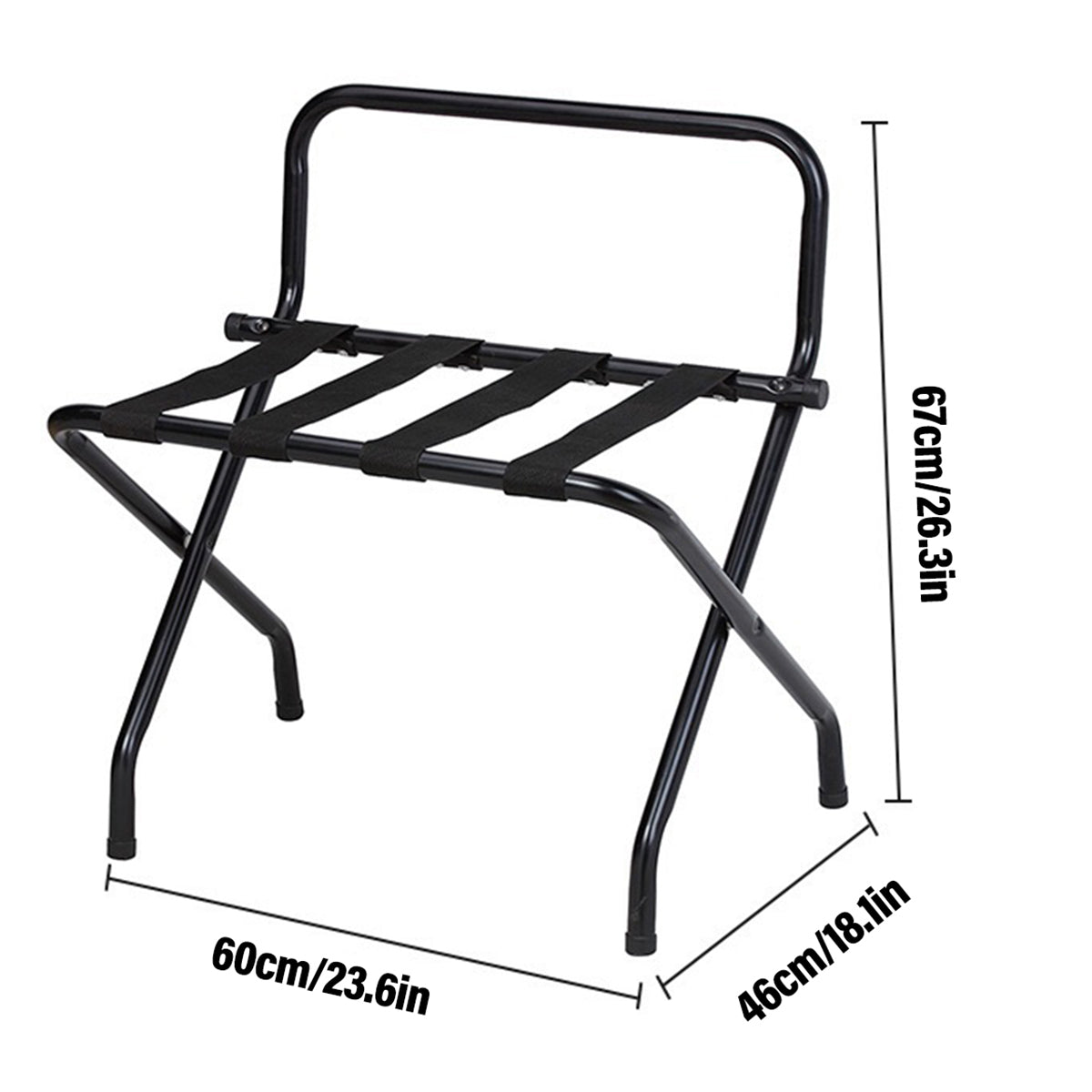Foldable Luggage Rack Stainless Steel for Hotel Suitcase Support