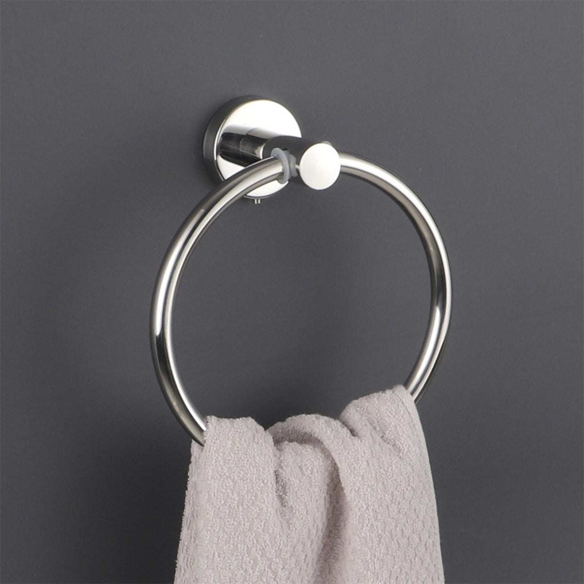 Wall Mounted Bathroom Towel Ring 180 Degree Swivel
