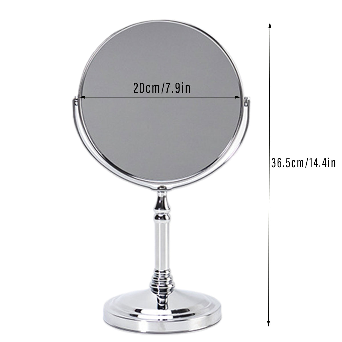 5x Magnifying Desktop Vanity Mirror 360 Rotating HD for Makeup