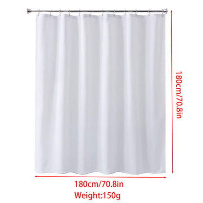 Waterproof Polyester Shower Curtain Liner Bathroom White Home Use