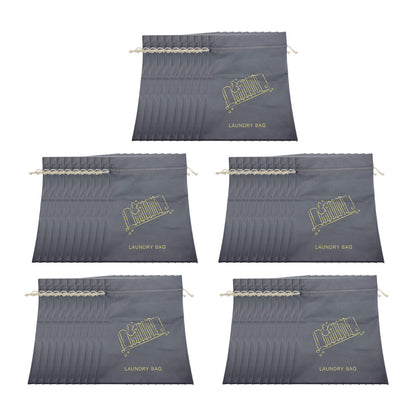 50 PCS Drawstring Laundry Bags Large Non Woven for Travel Hotels