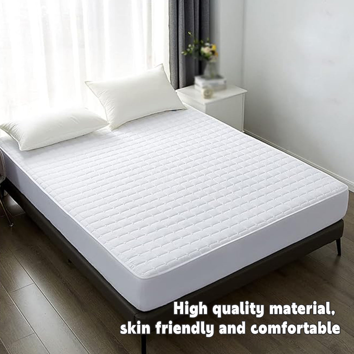 Hotel Mattress Protector Bed Top Cover Waterproof Fitted Sheet