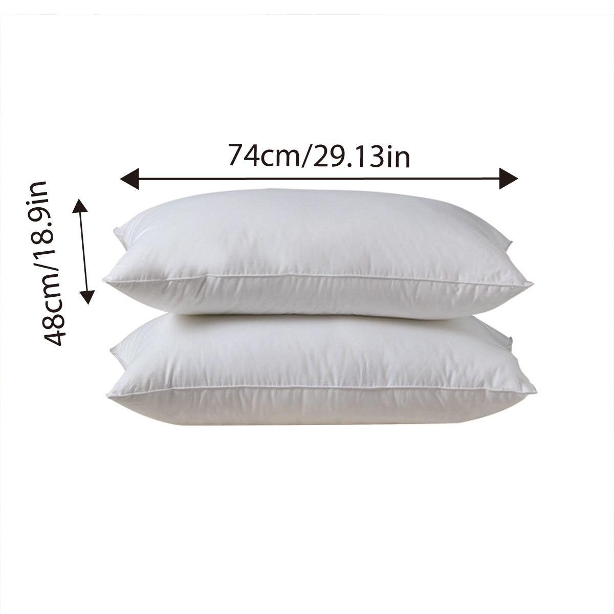 Hotel Quality White Cotton Pillow Core Insert Pair