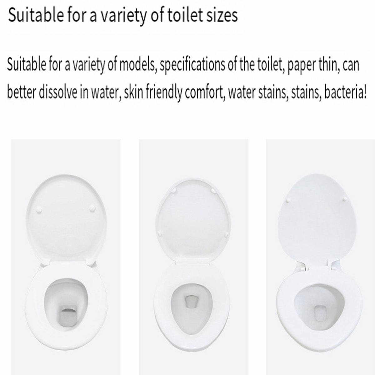 2PCS Travel Disposable Toilet Seat Covers Soluble Paper for Hotel Household