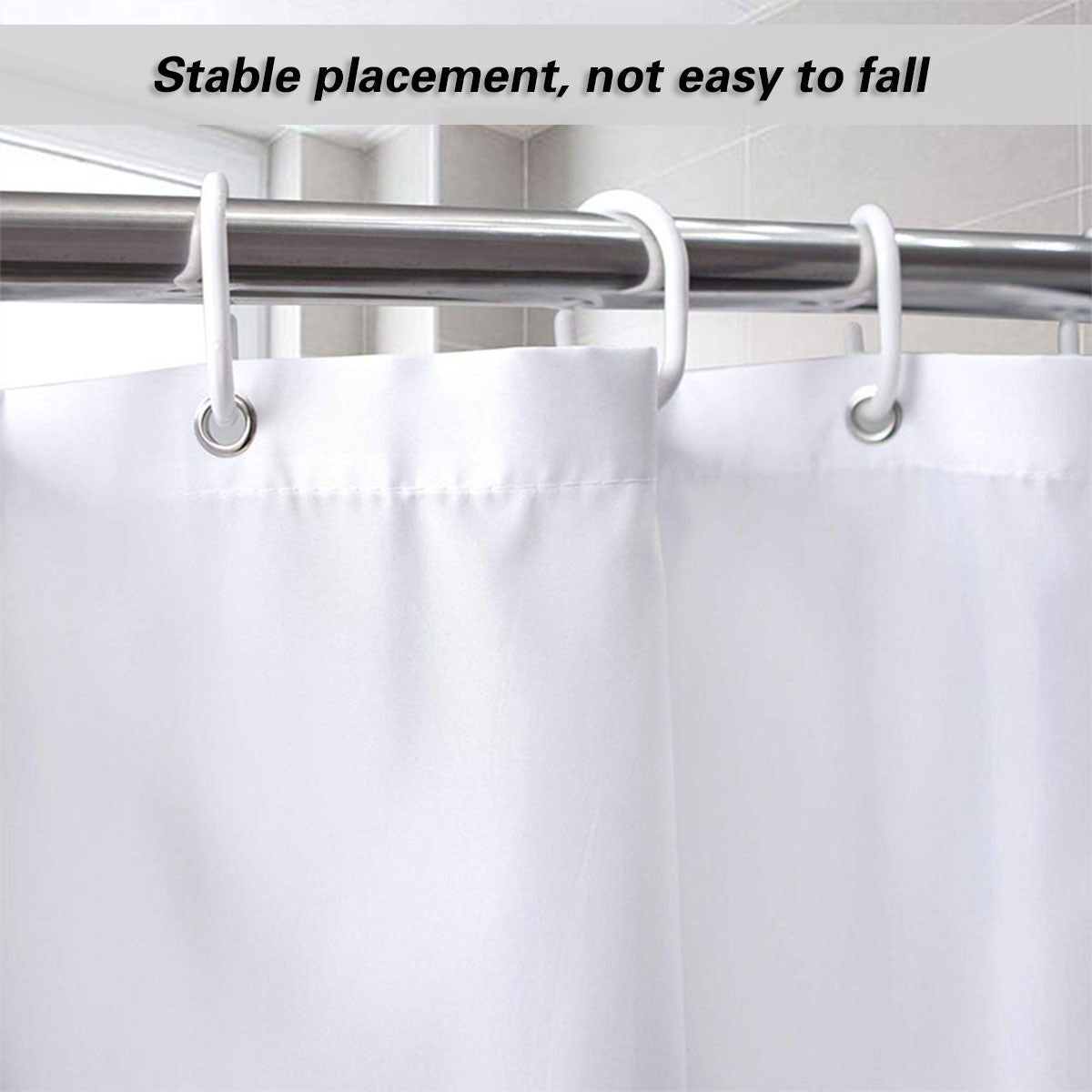 Waterproof Polyester Shower Curtain Liner Bathroom White Home Use