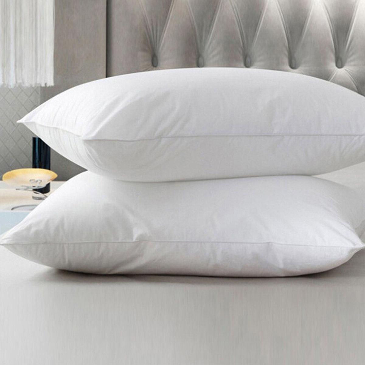 Hotel Quality White Cotton Pillow Core Insert Pair