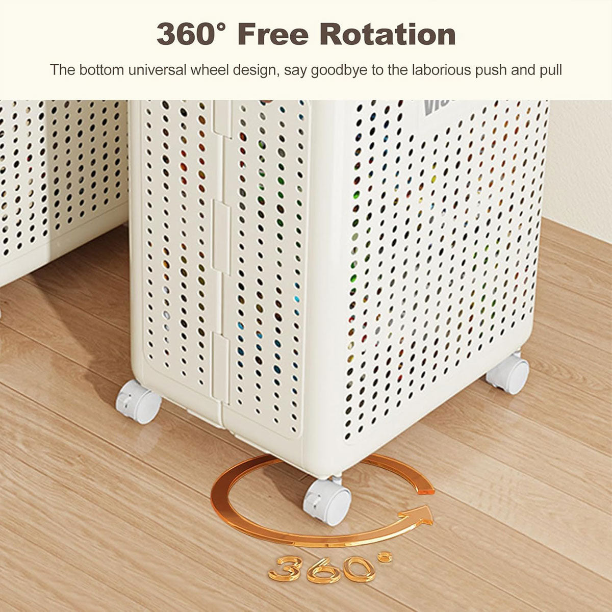 Folding Portable Laundry Basket Multifunctional Storage for Bathroom Household