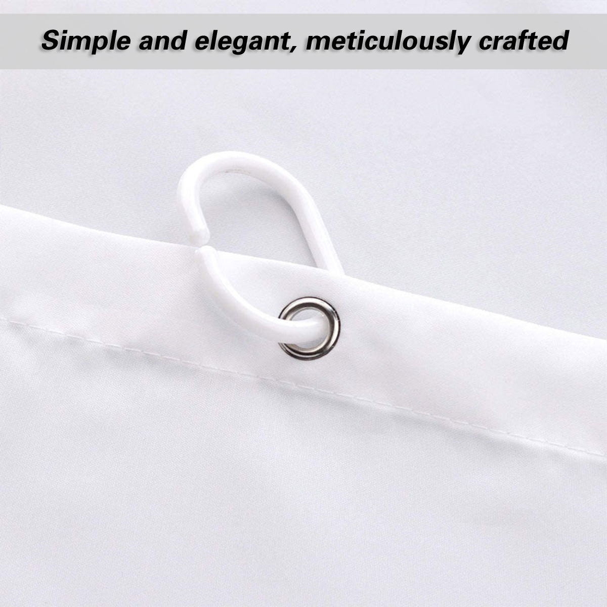 Waterproof Polyester Shower Curtain Liner Bathroom White Home Use
