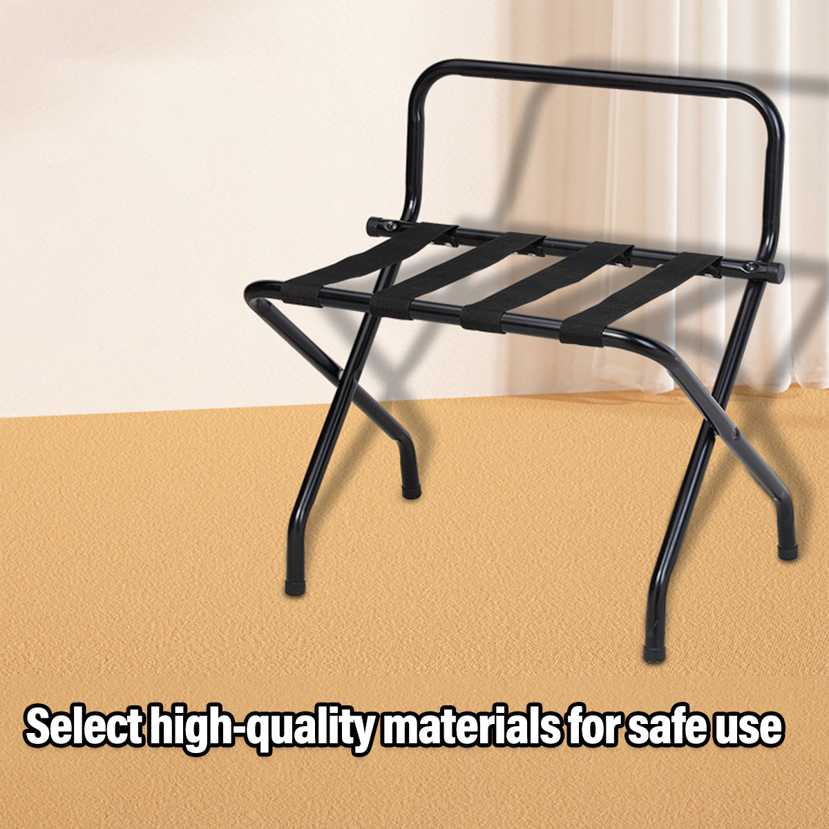 Foldable Luggage Rack Stainless Steel for Hotel Suitcase Support