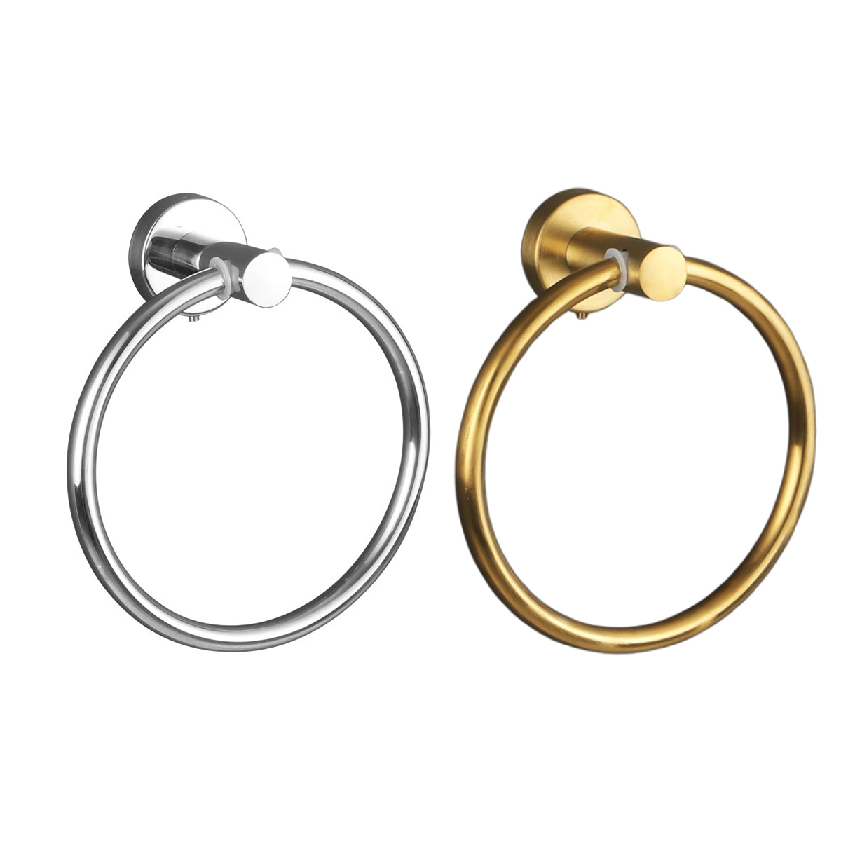 Wall Mounted Bathroom Towel Ring 180 Degree Swivel