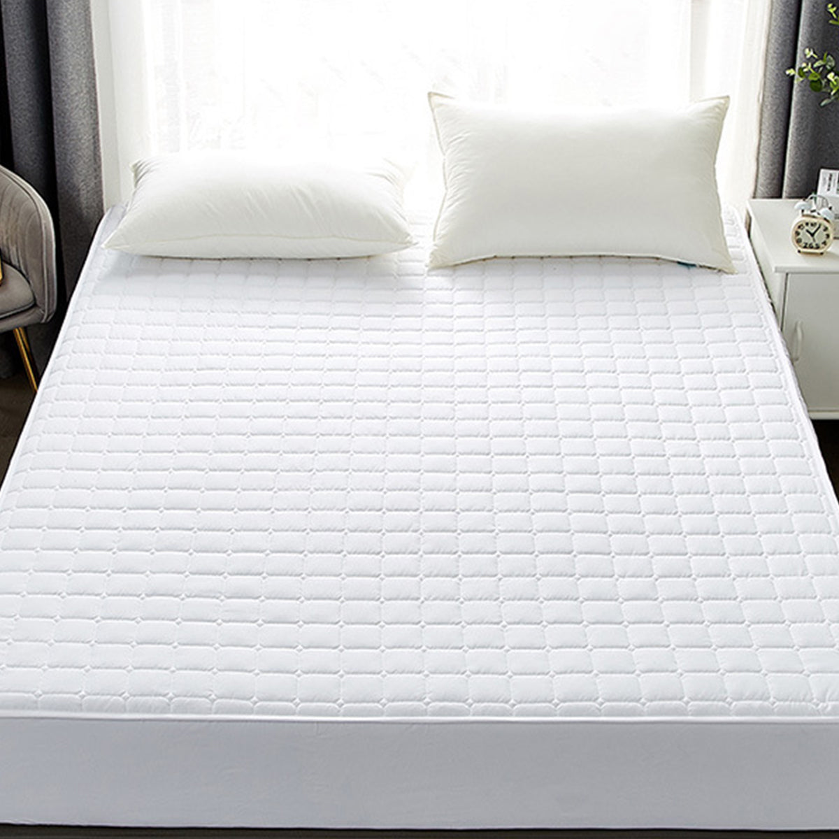 Hotel Mattress Protector Bed Top Cover Waterproof Fitted Sheet