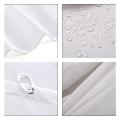 Waterproof Polyester Shower Curtain Liner Bathroom White Home Use