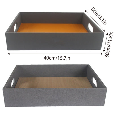 Hotel Shoe Basket Tray Faux Leather Organiser for Guest Room