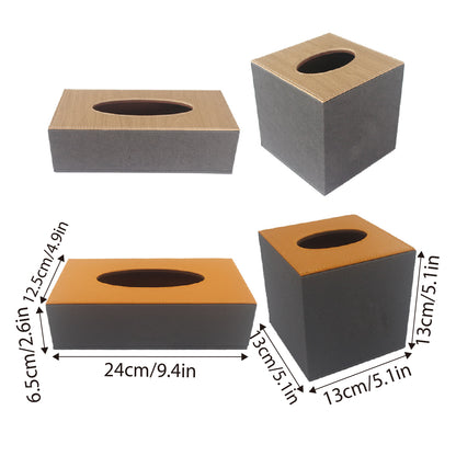 Leather Tissue Box Holder Organiser for Hotel Rooms and Offices