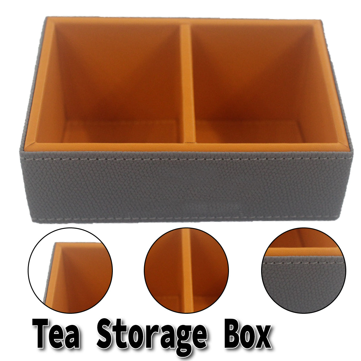 Double Compartment Tea Caddy for Hotel Sugar And Tea Bags