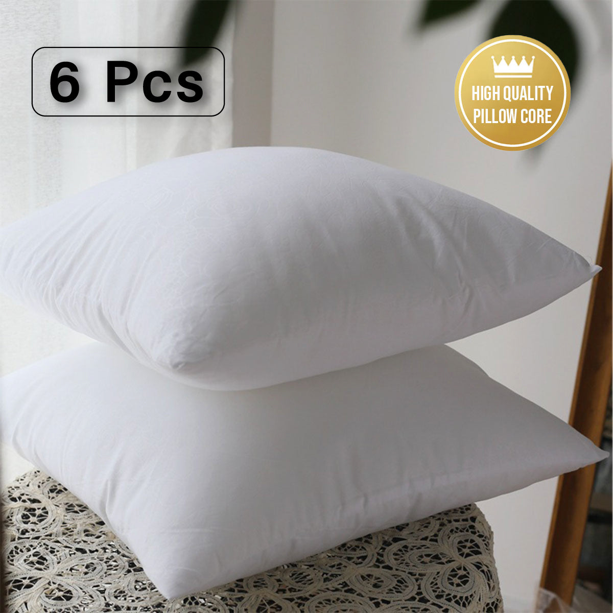 White Cotton Pillow Core with Anti Feather Sanding Cloth