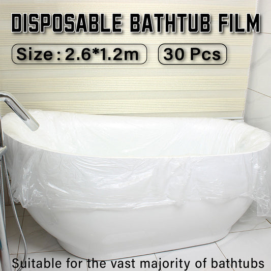 30pcs Disposable Bath Liners Waterproof Film for Hotels