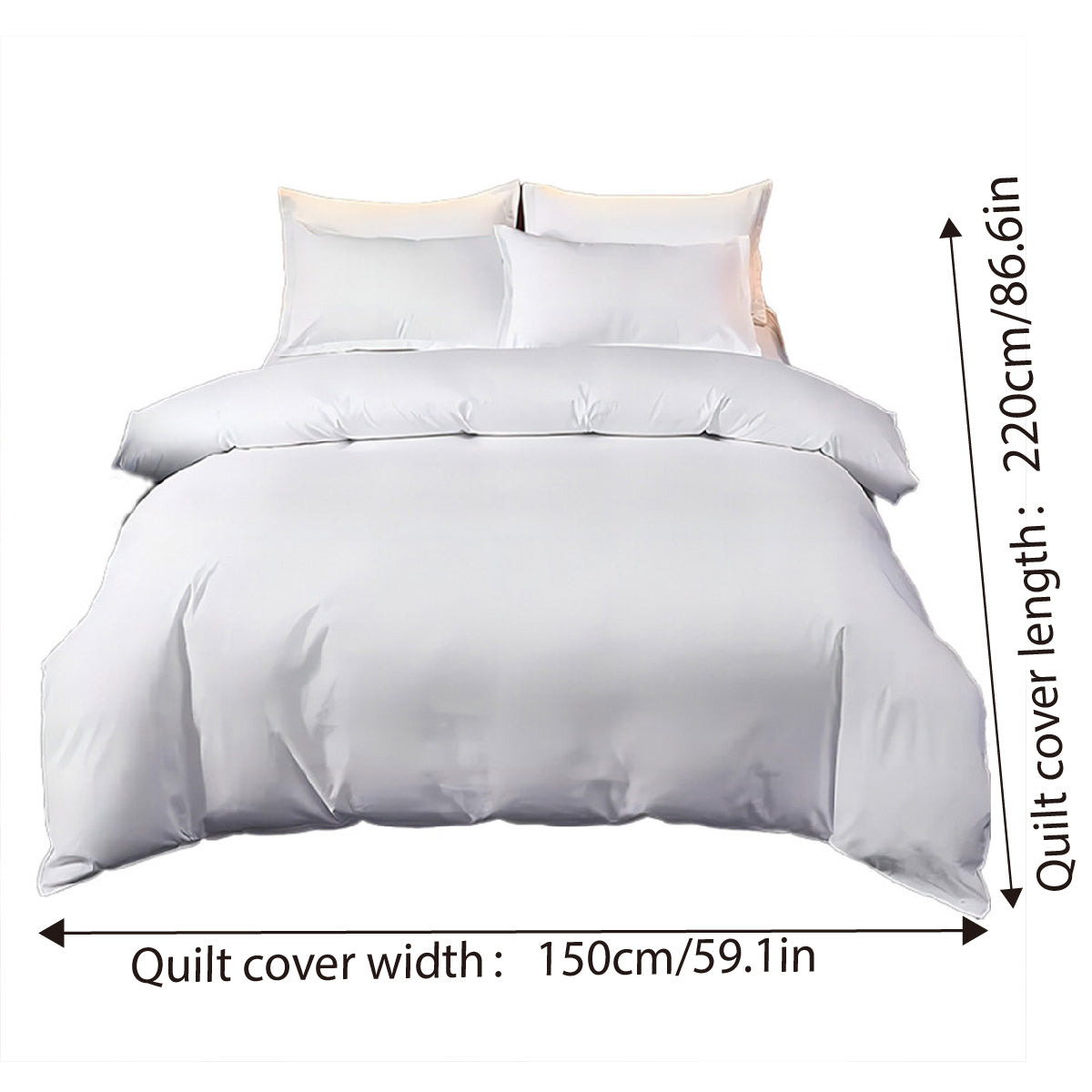 White Duvet Cover Soft Fabric Easy Care for Hotels and Homes