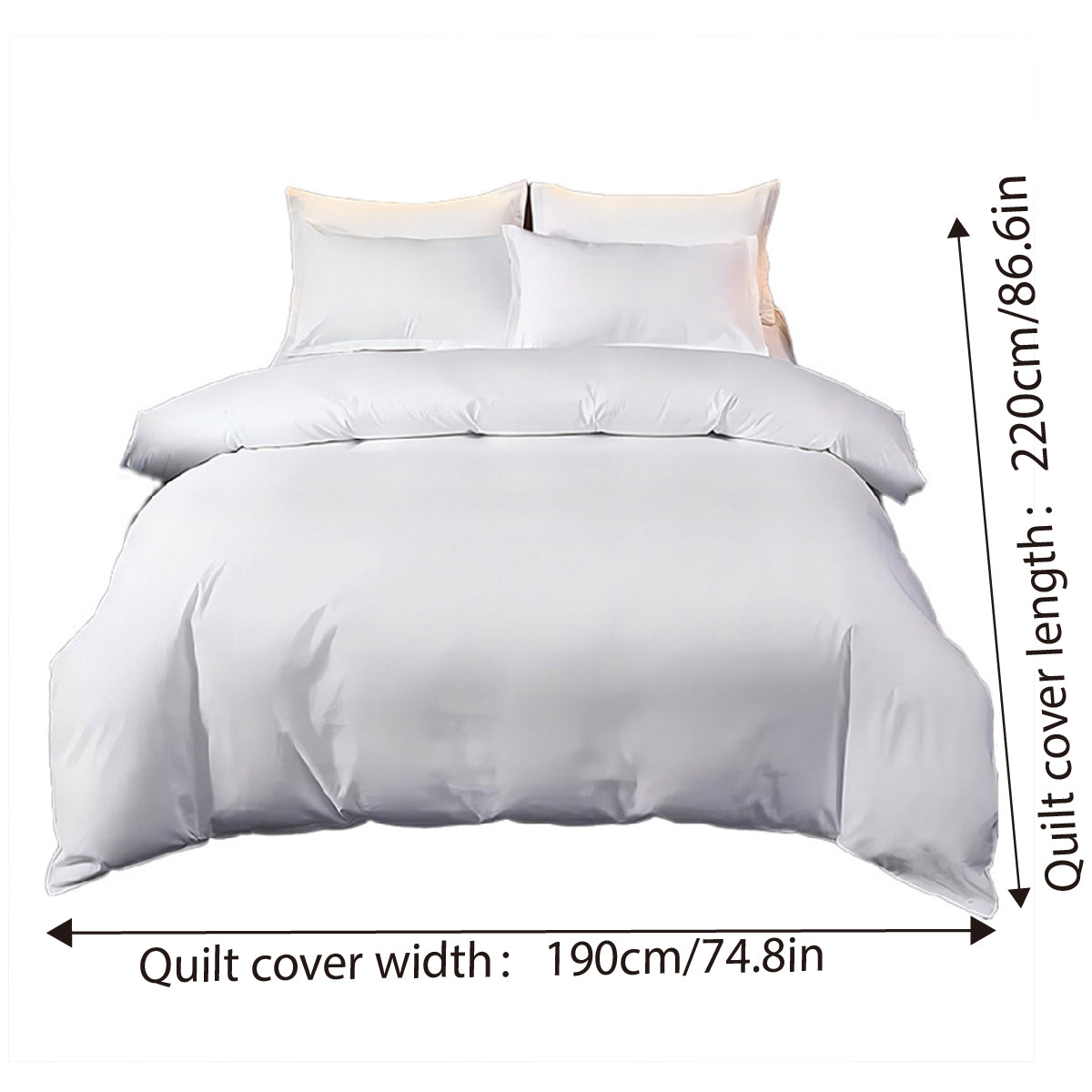 White Duvet Cover Soft Fabric Easy Care for Hotels and Homes