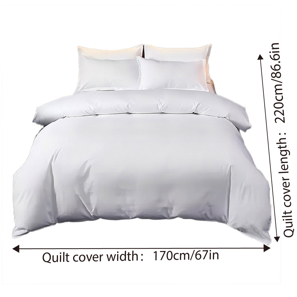 White Duvet Cover Soft Fabric Easy Care for Hotels and Homes