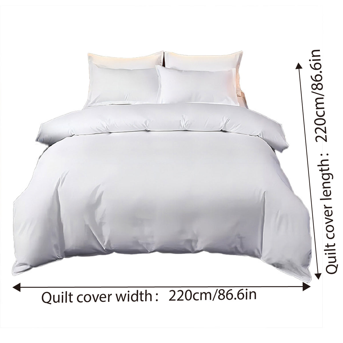 White Duvet Cover Soft Fabric Easy Care for Hotels and Homes
