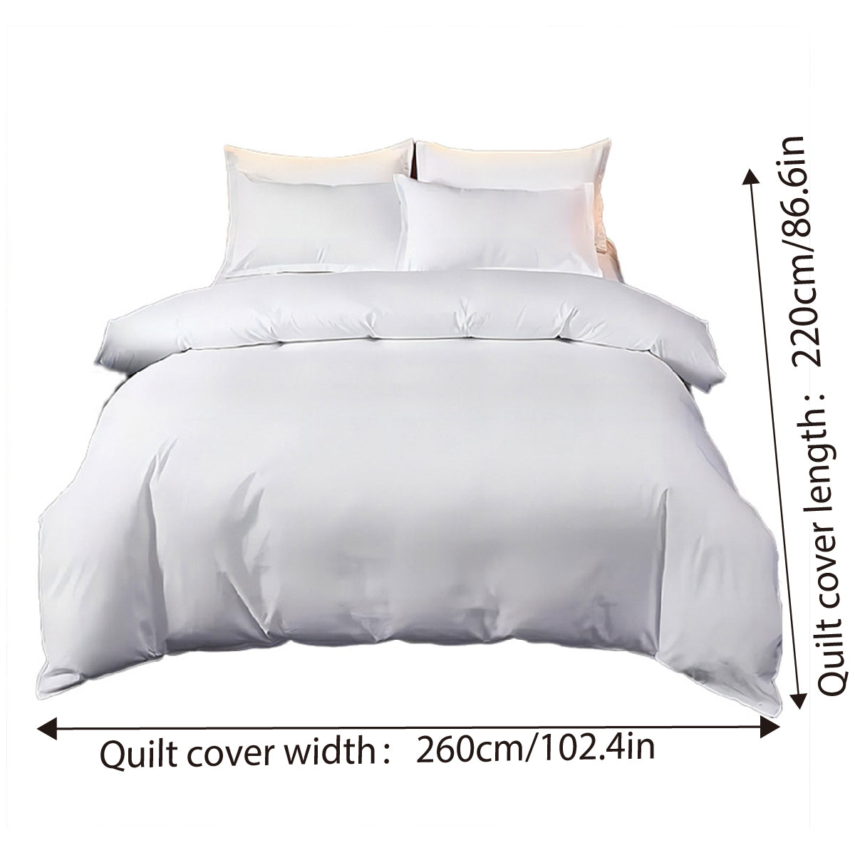 White Duvet Cover Soft Fabric Easy Care for Hotels and Homes
