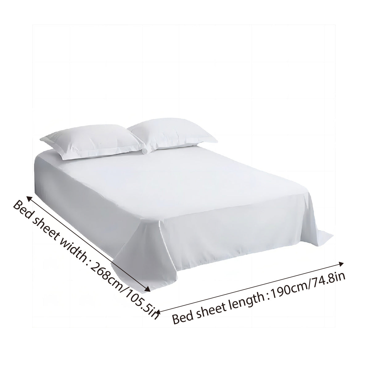 Hotel Quality White Bed Sheets Soft Microfiber Bedding for Home or Motel