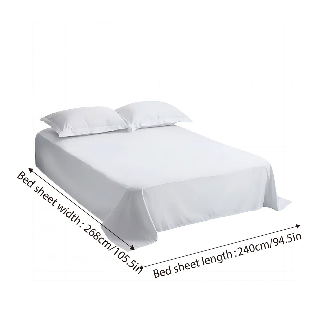 Hotel Quality White Bed Sheets Soft Microfiber Bedding for Home or Motel